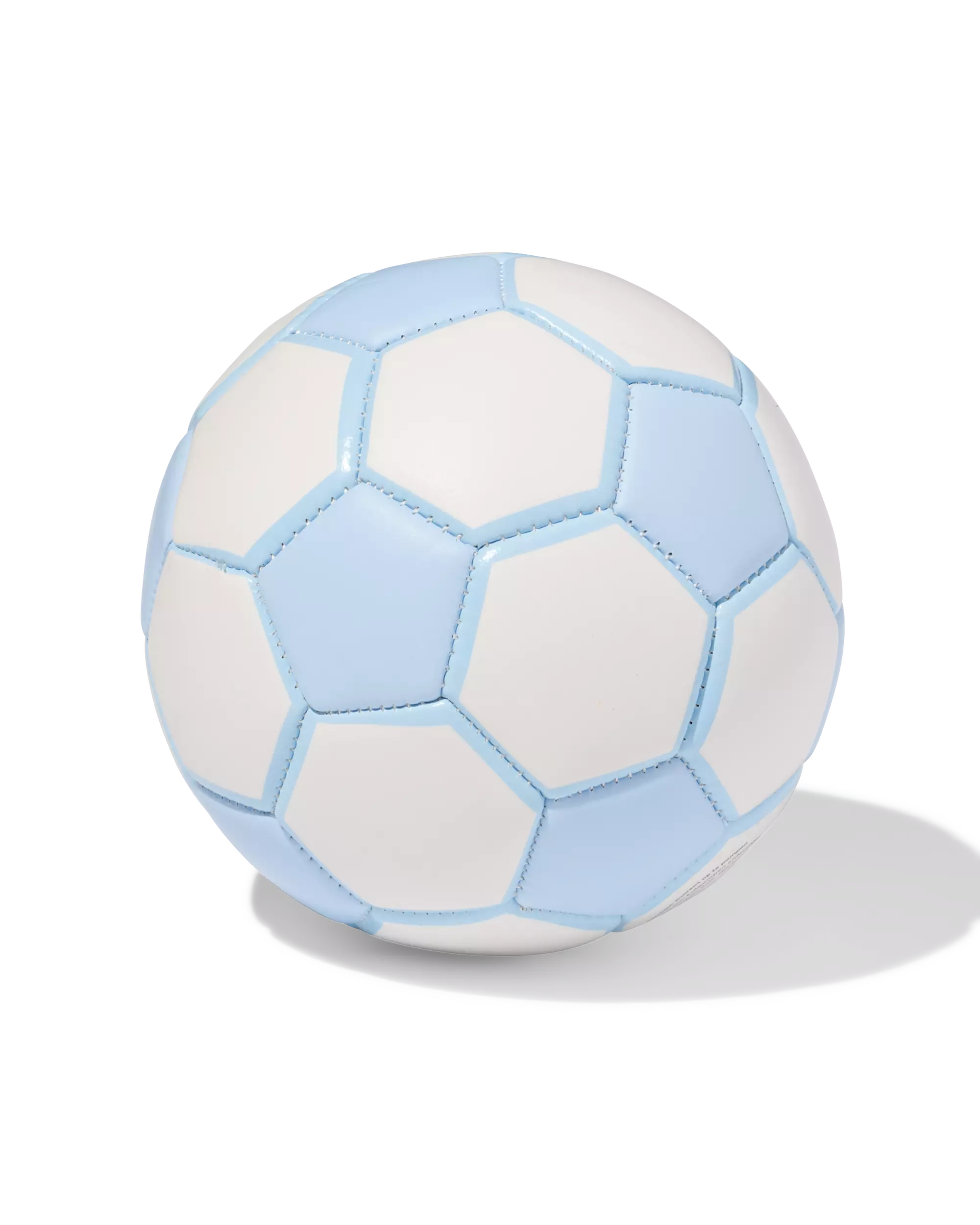 ballon de football taille 2 15 cm blanc-bleu