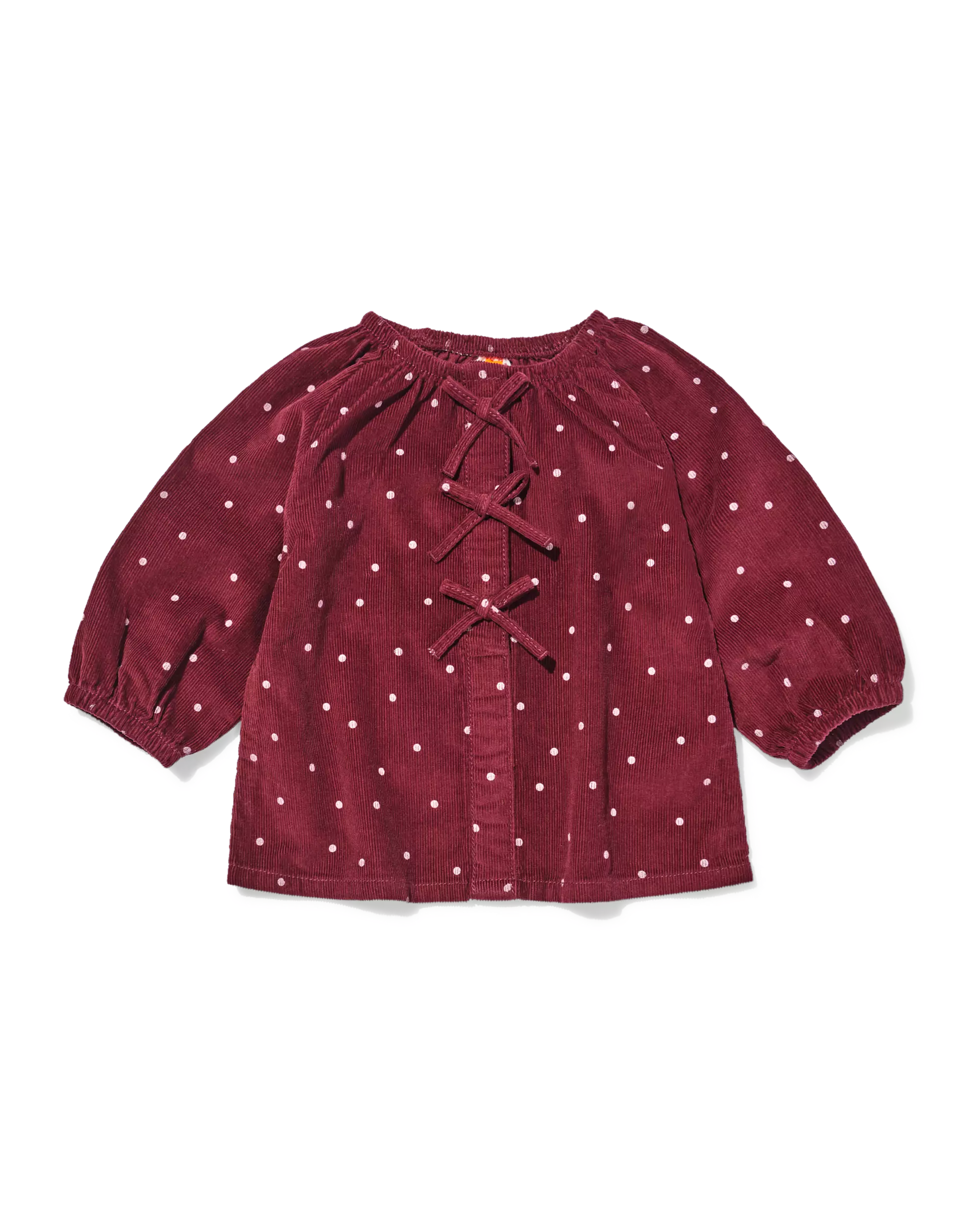 Babykleid in A-Linie aus Kord mit Punkten