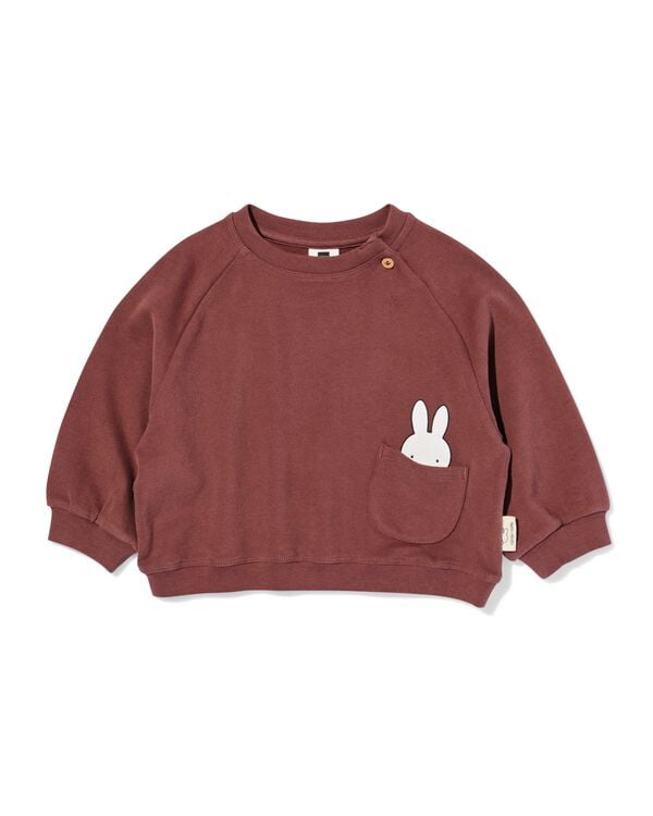 pull b&eacute;b&eacute; tissu sweat Miffy marron marron - 33100980BROWN - HEMA