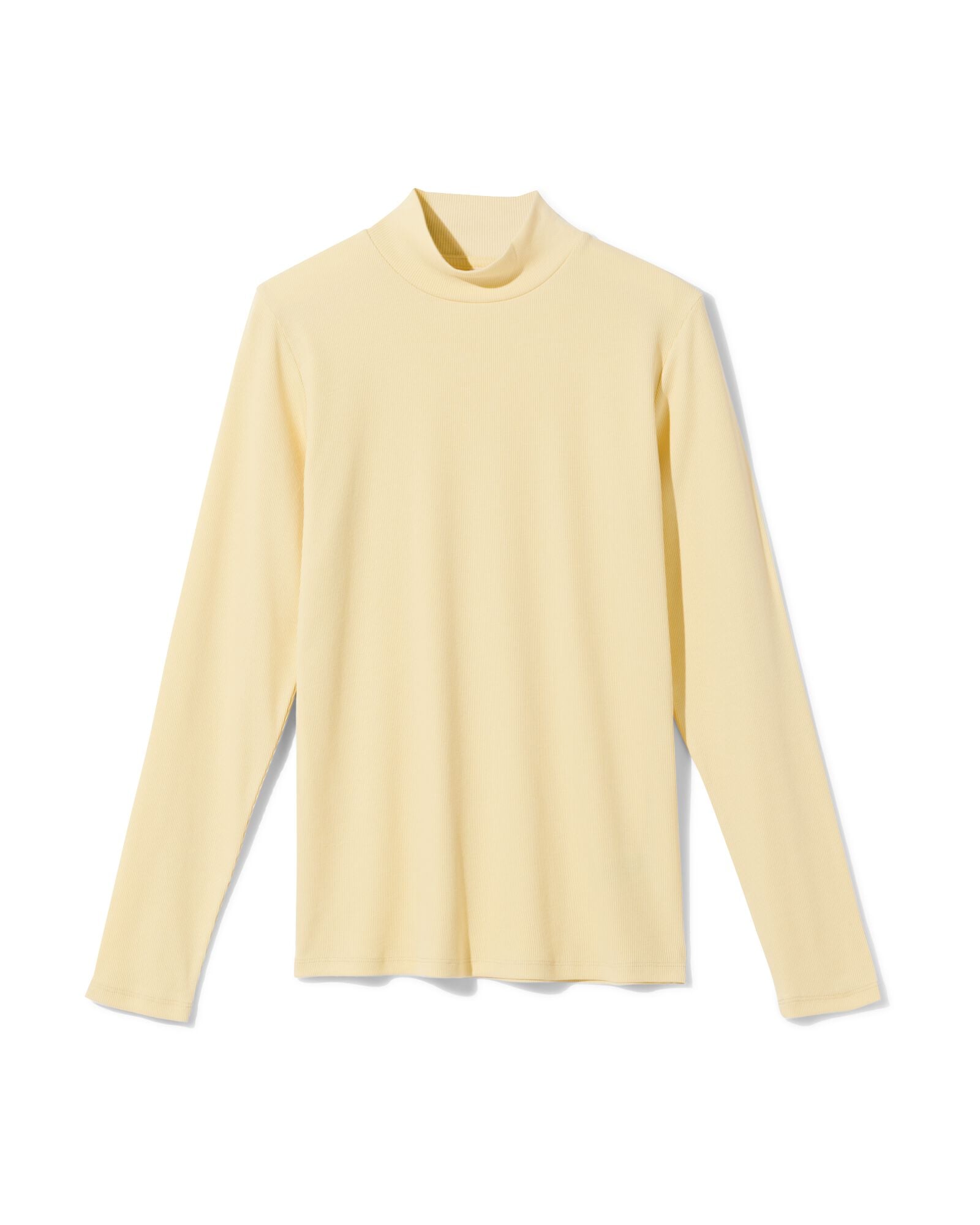 Damen-T-Shirt, Regular Fit, gerippt gelb gelb - 36306430YELLOW - HEMA