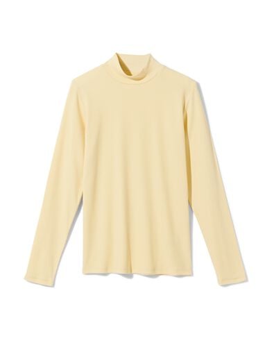 Damen-T-Shirt, Regular Fit, gerippt gelb gelb - 36306430YELLOW - HEMA