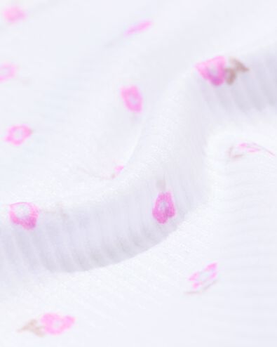 damesslip naadloos rib bloemen wit wit - 19603015WHITE - HEMA