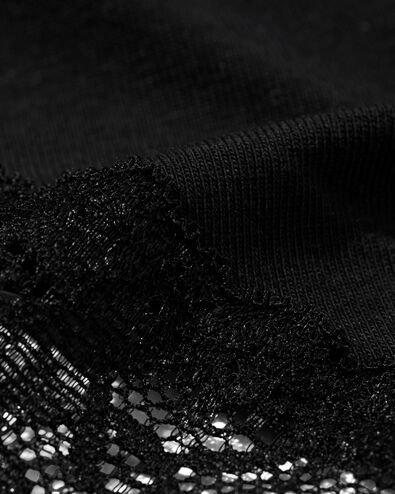 Damen-Hipster, Baumwolle, mit Spitze schwarz schwarz - 19642264BLACK - HEMA