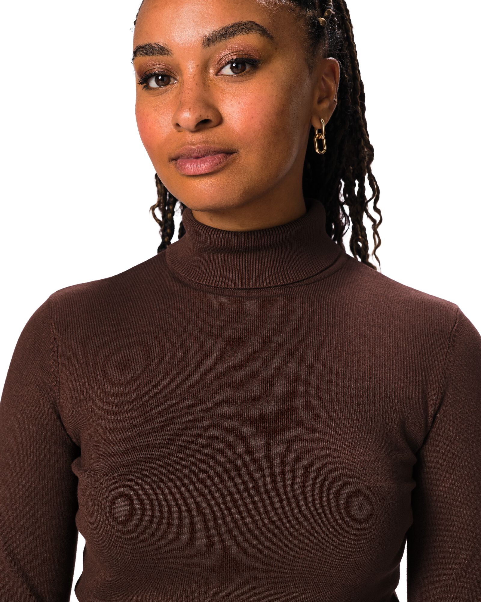 Damen-Rollkragenpullover braun braun - 36306590BROWN - HEMA