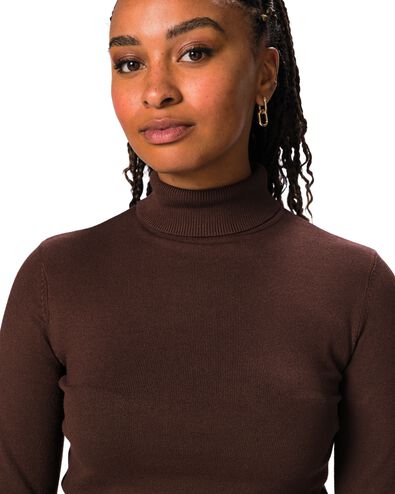 Damen-Rollkragenpullover braun braun - 36306590BROWN - HEMA