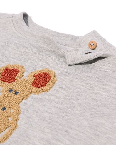 Babypullover aus Sweatstoff, Maus graumeliert graumeliert - 33107080GREYMELANGE - HEMA