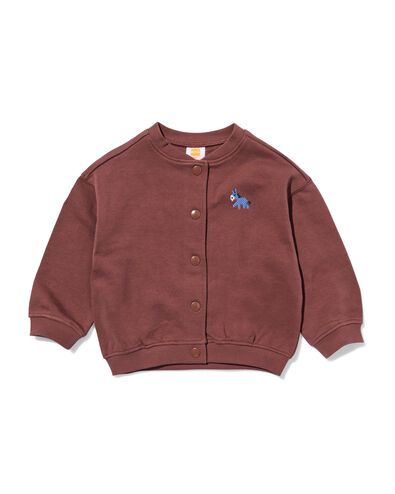 cardigan b&eacute;b&eacute; tissu sweat-shirt marron marron - 33105180BROWN - HEMA