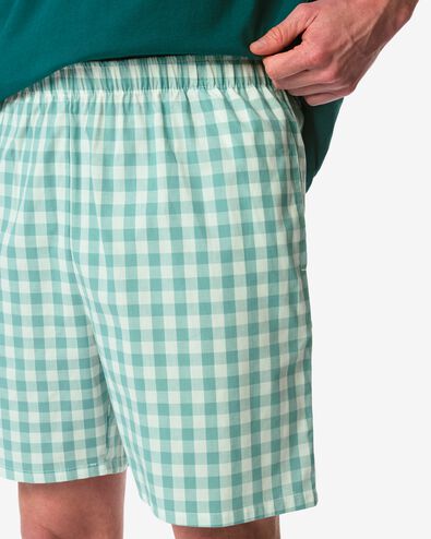 pyjashort homme Philip jersey carreaux vert moyen - 23686220MIDGREEN - HEMA