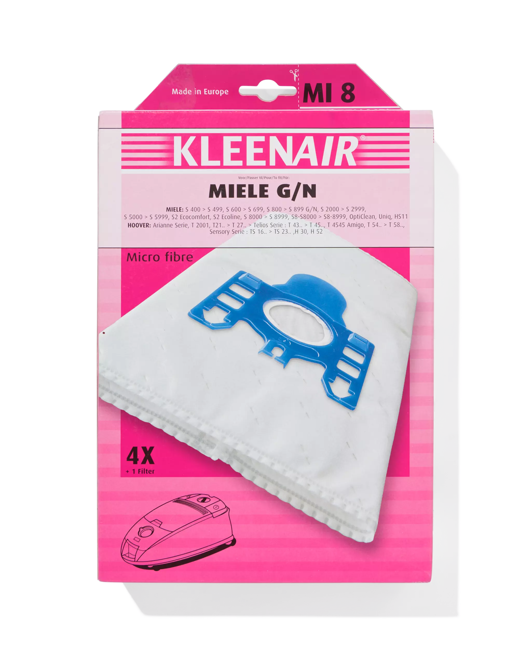 sacs aspirateur pour Miele G/N - 4 pièces