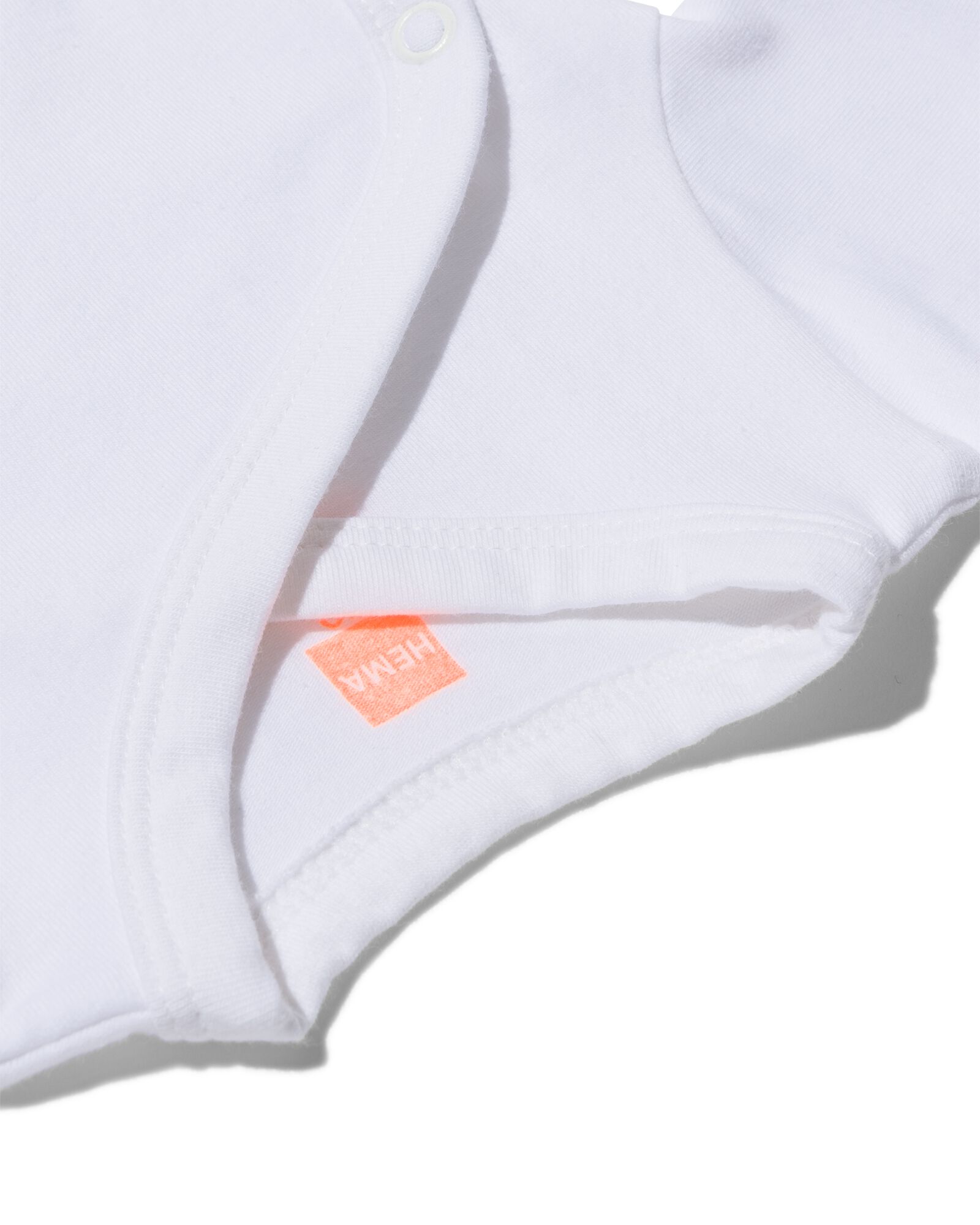 body crois&eacute; en coton biologique stretch - 2 pi&egrave;ces blanc blanc - 33374220WHITE - HEMA