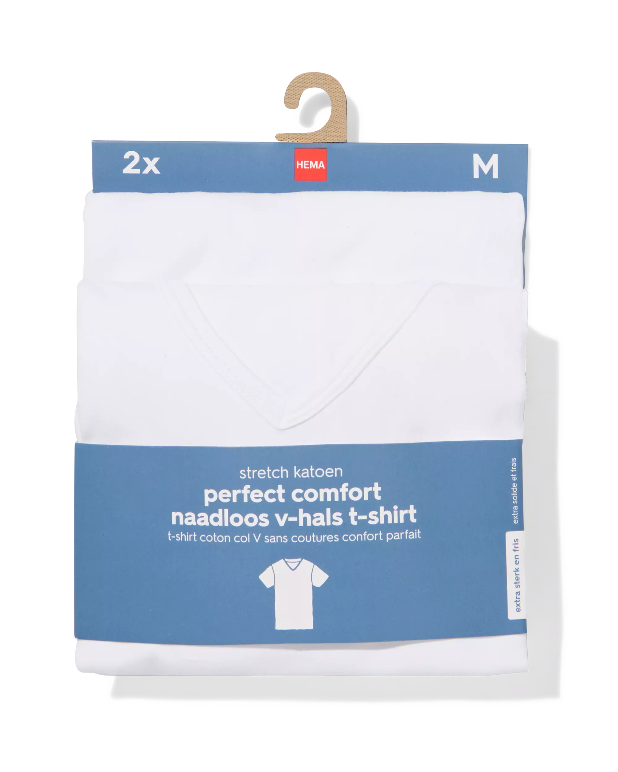 2er-Pack Herren-T-Shirts, Slim Fit, V-Ausschnitt, nahtlos