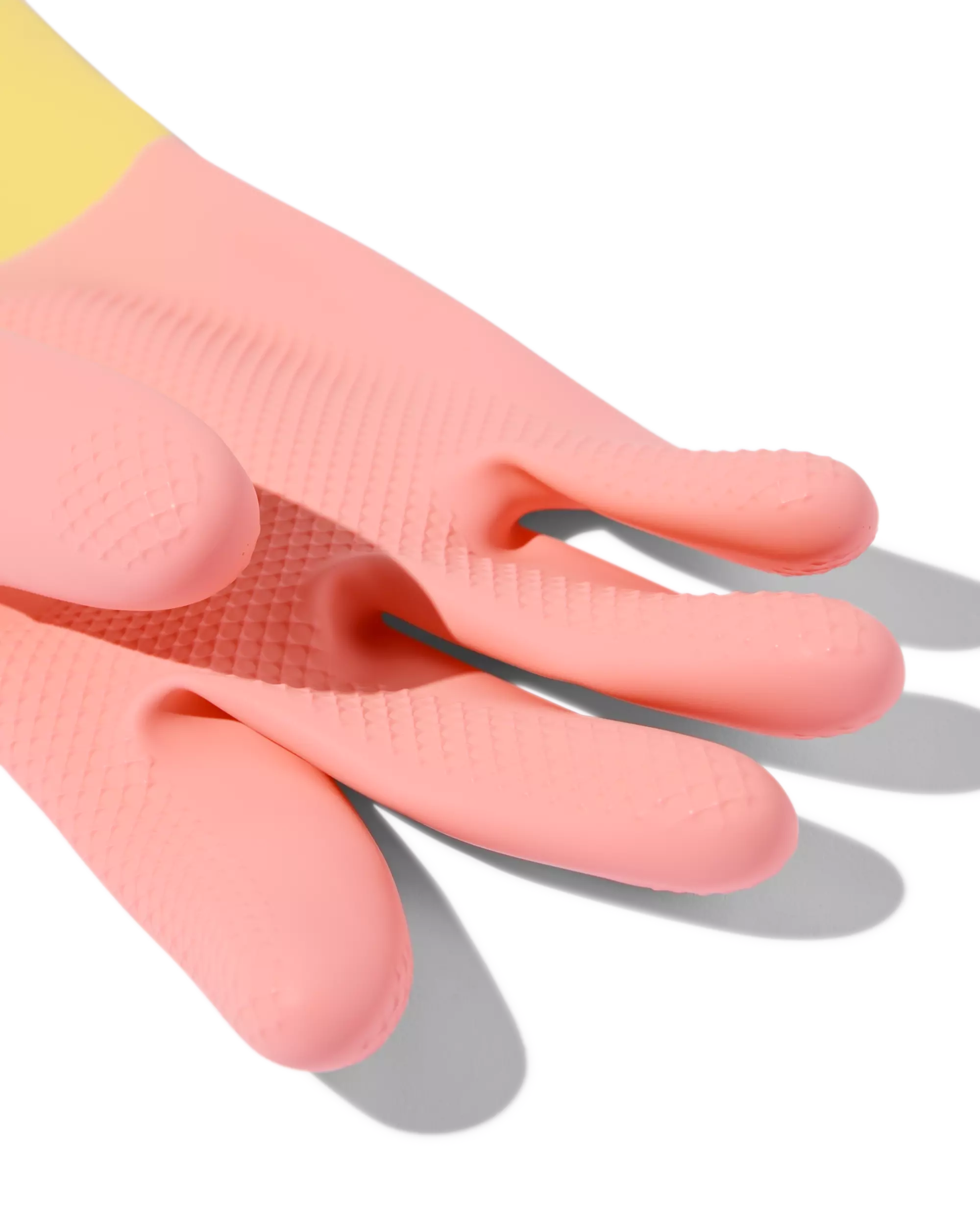 gants de ménage en latex roses M (7-7,5)