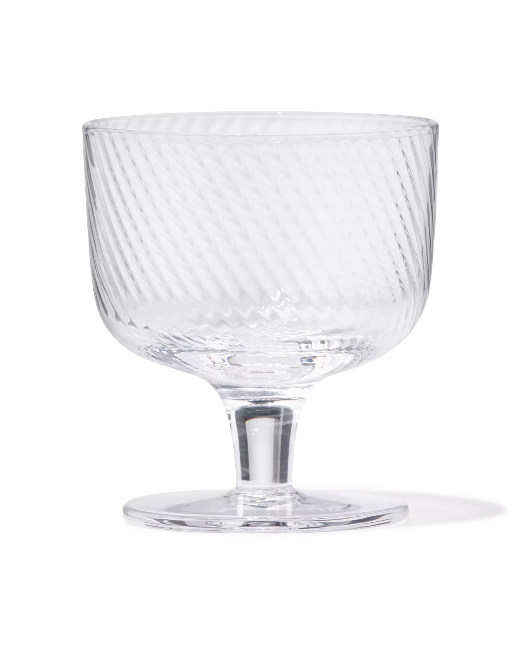 verre à apéritif en verre Bergen à relief torsadé