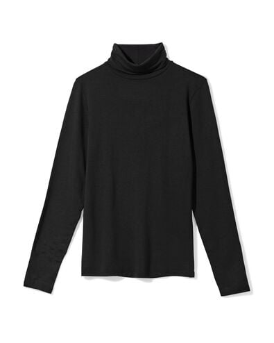 t-shirt thermo femme avec col noir noir - 36364180BLACK - HEMA