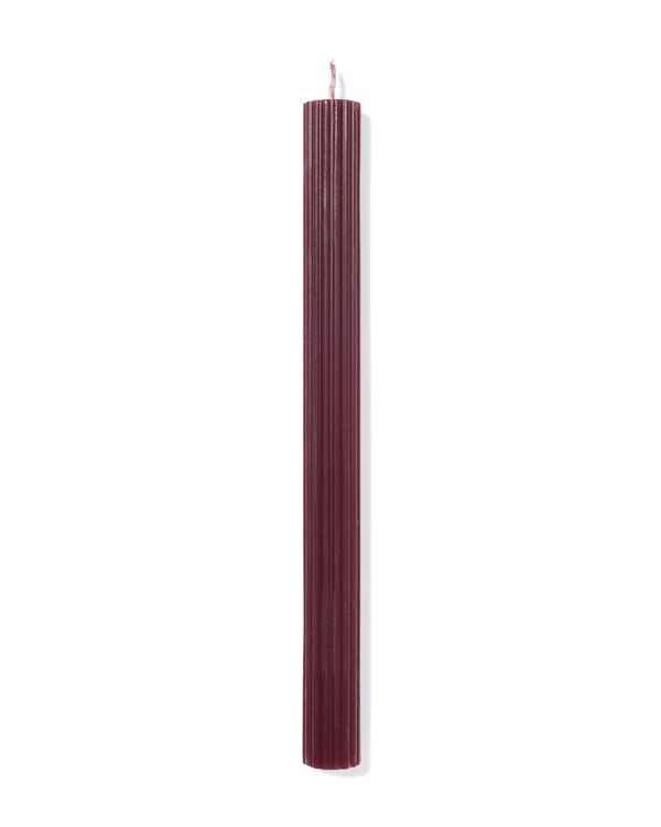 bougie longue &Oslash;2,2x24cm relief aubergine - 13504082 - HEMA