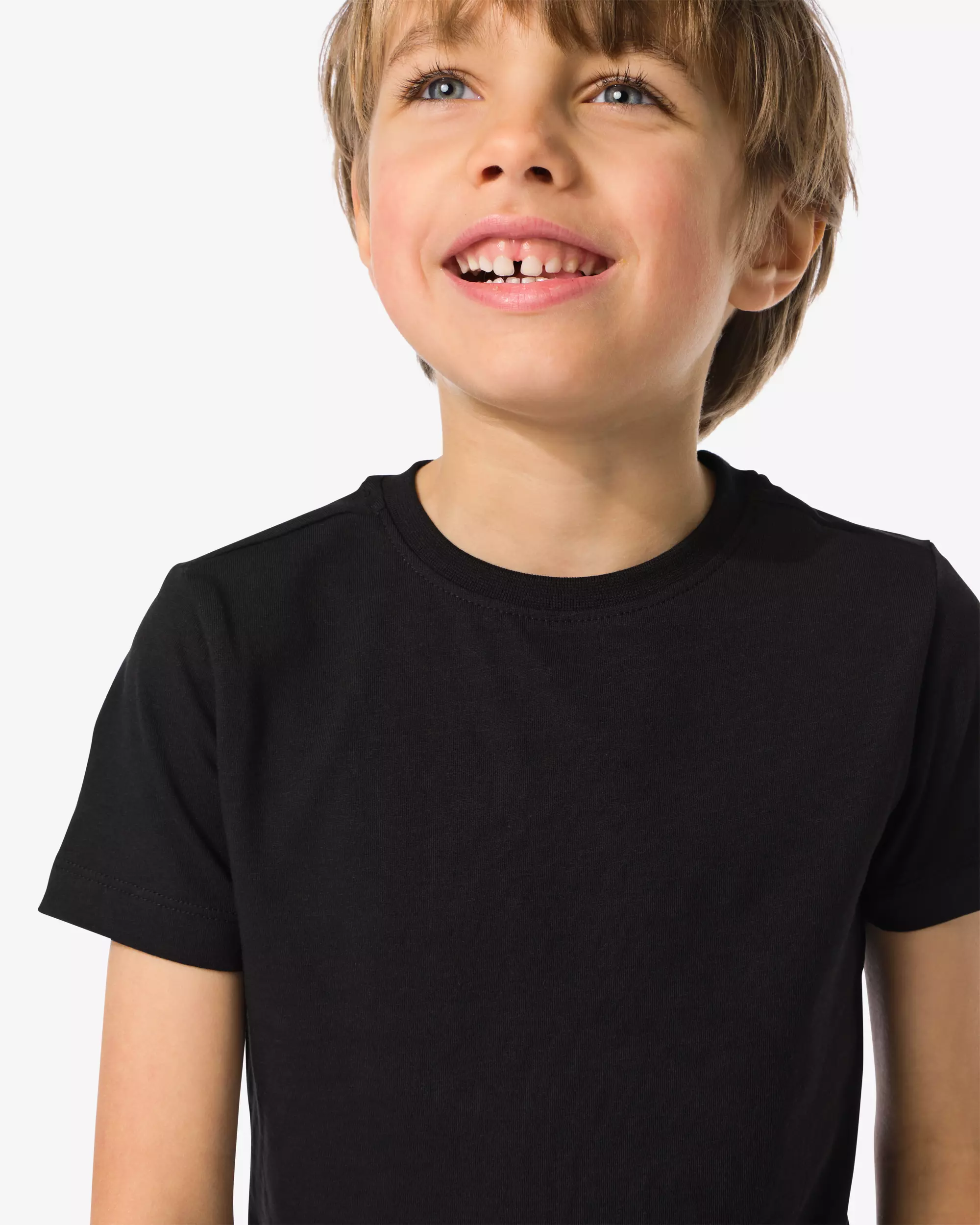 kinder basis t-shirts stretch katoen - 2 stuks