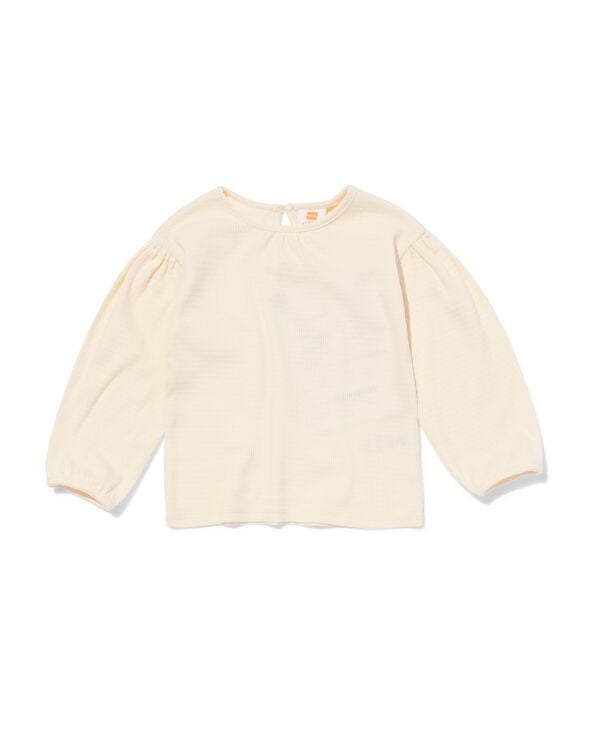 t-shirt b&eacute;b&eacute; c&ocirc;tel&eacute; &eacute;cru &eacute;cru - 33024680ECRU - HEMA