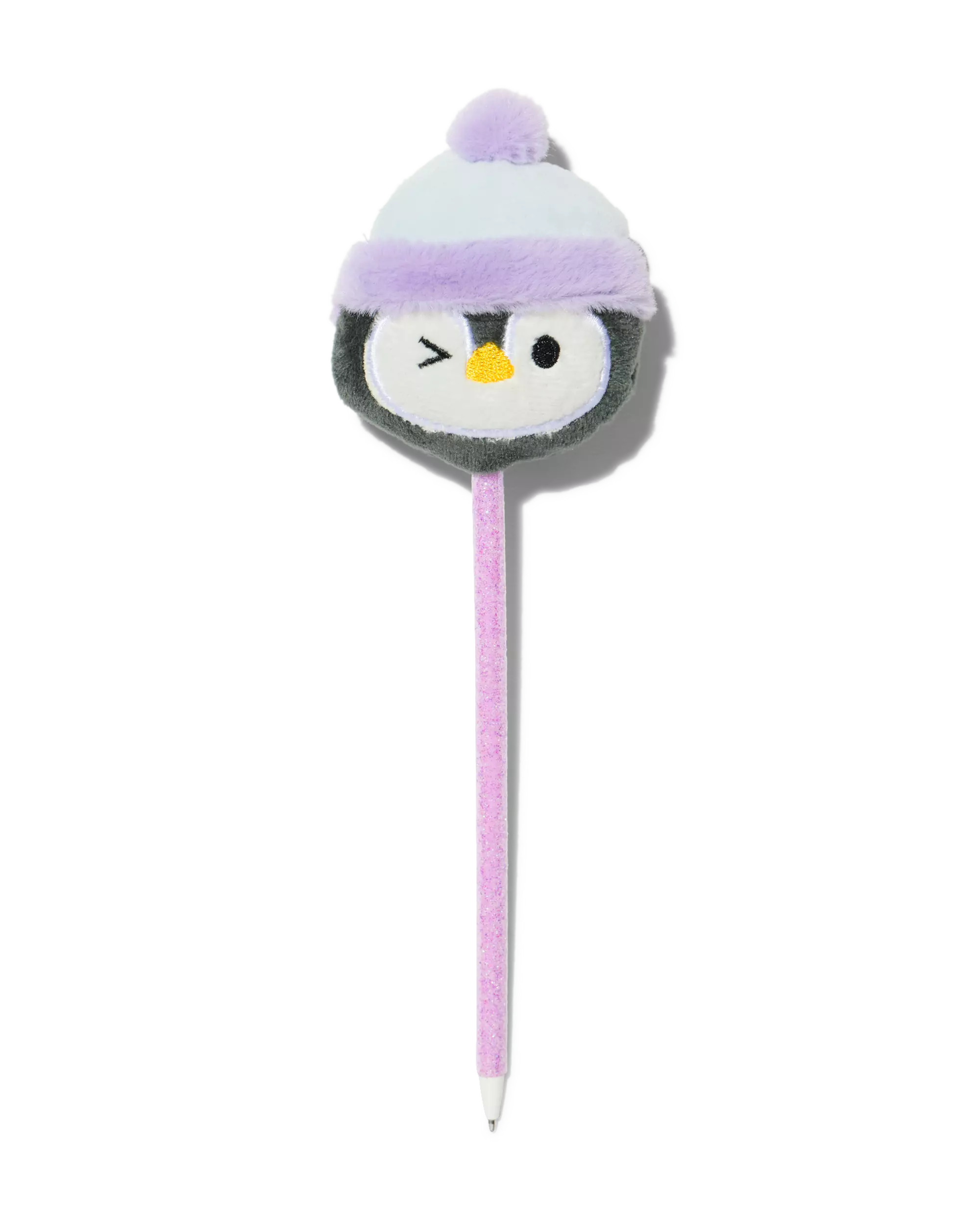 stylo à bille pingouin pelucheux