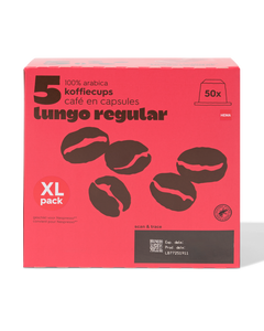 50er-Pack Kaffeekapseln, Lungo Regular