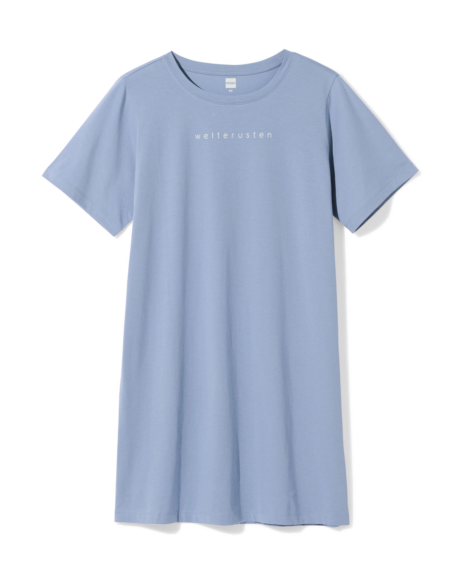 chemise de nuit femme coton bonne nuit bleu bleu - 23401822BLUE - HEMA