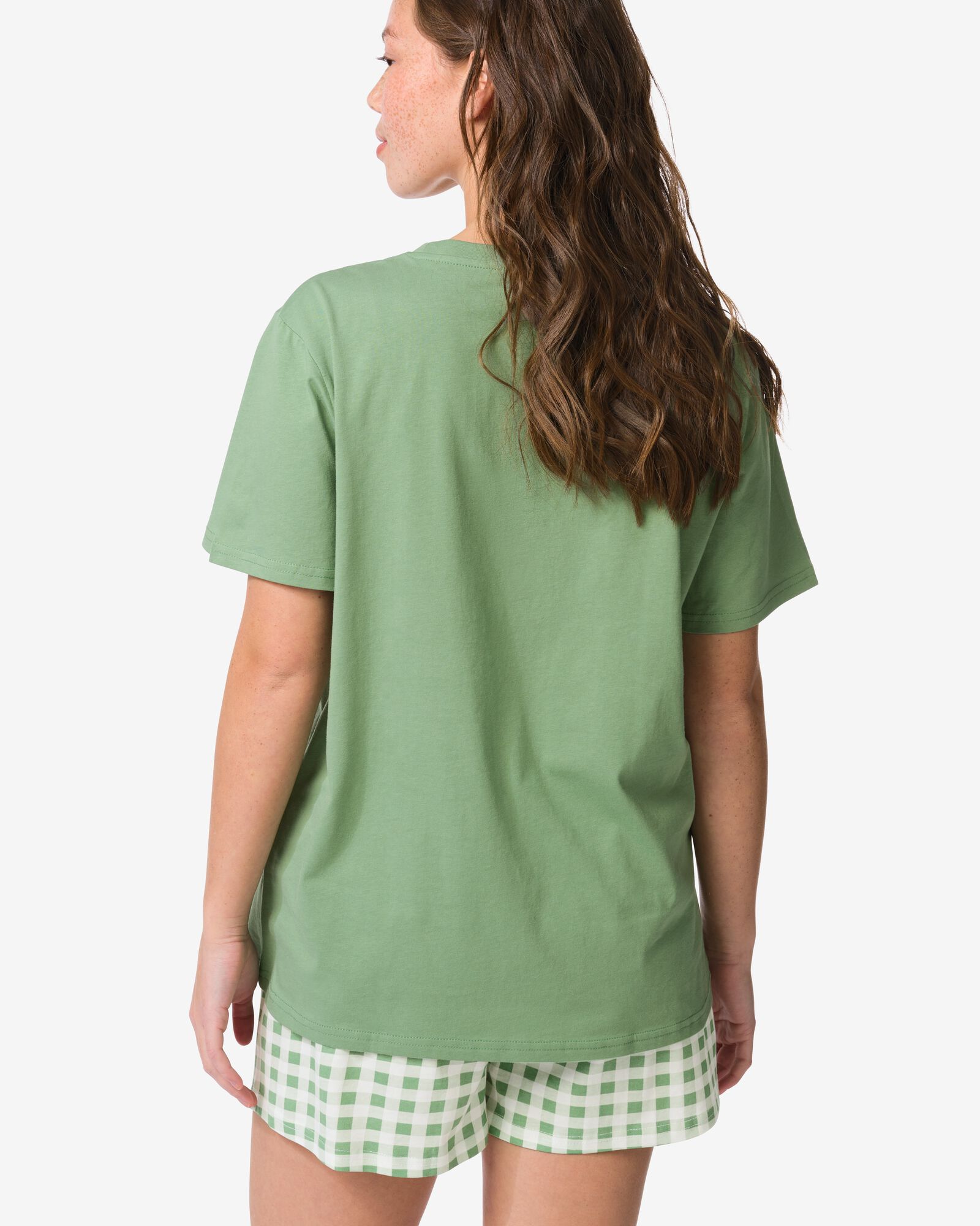 pyjacourt femme jersey carreaux vert vert - 23401560GREEN - HEMA