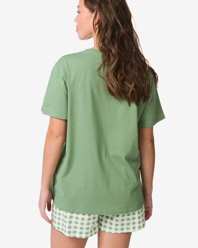 pyjacourt femme jersey carreaux vert vert - 23401560GREEN - HEMA