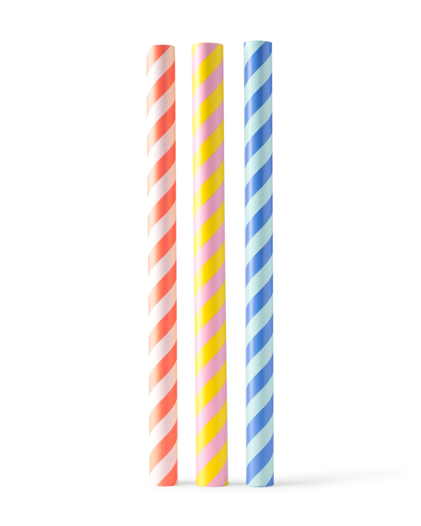 papier cadeau 2mx50cm m&eacute;lange de couleurs - 3 pi&egrave;ces - 14700596 - HEMA