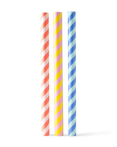 papier cadeau 2mx50cm m&eacute;lange de couleurs - 3 pi&egrave;ces - 14700596 - HEMA
