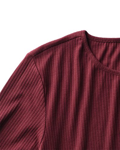 pyjama femme coton c&ocirc;tel&eacute; carreaux rouge fonc&eacute; rouge fonc&eacute; - 23401924DARKRED - HEMA
