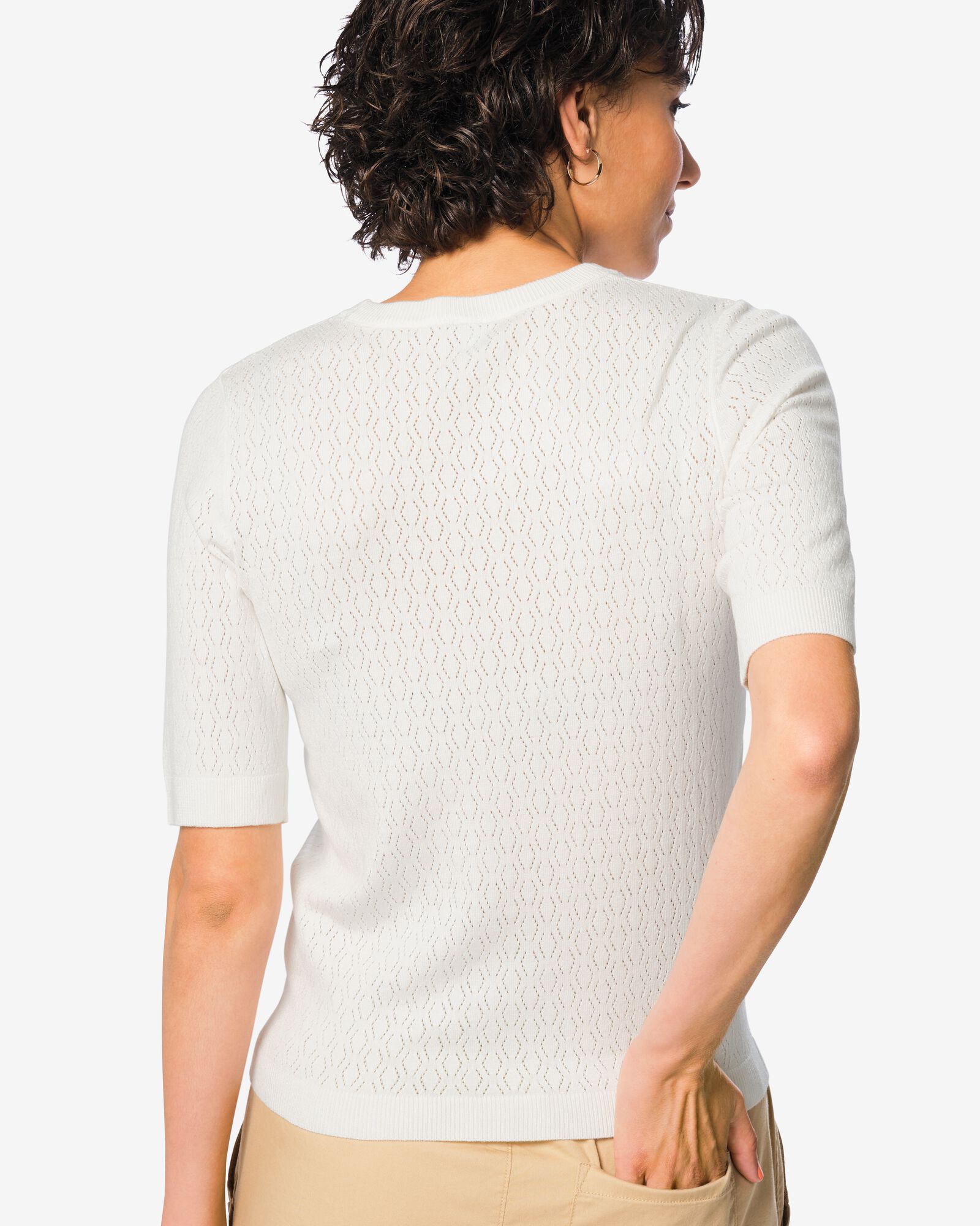 Damenpullover, strukturiert wei&szlig; wei&szlig; - 36212940WHITE - HEMA
