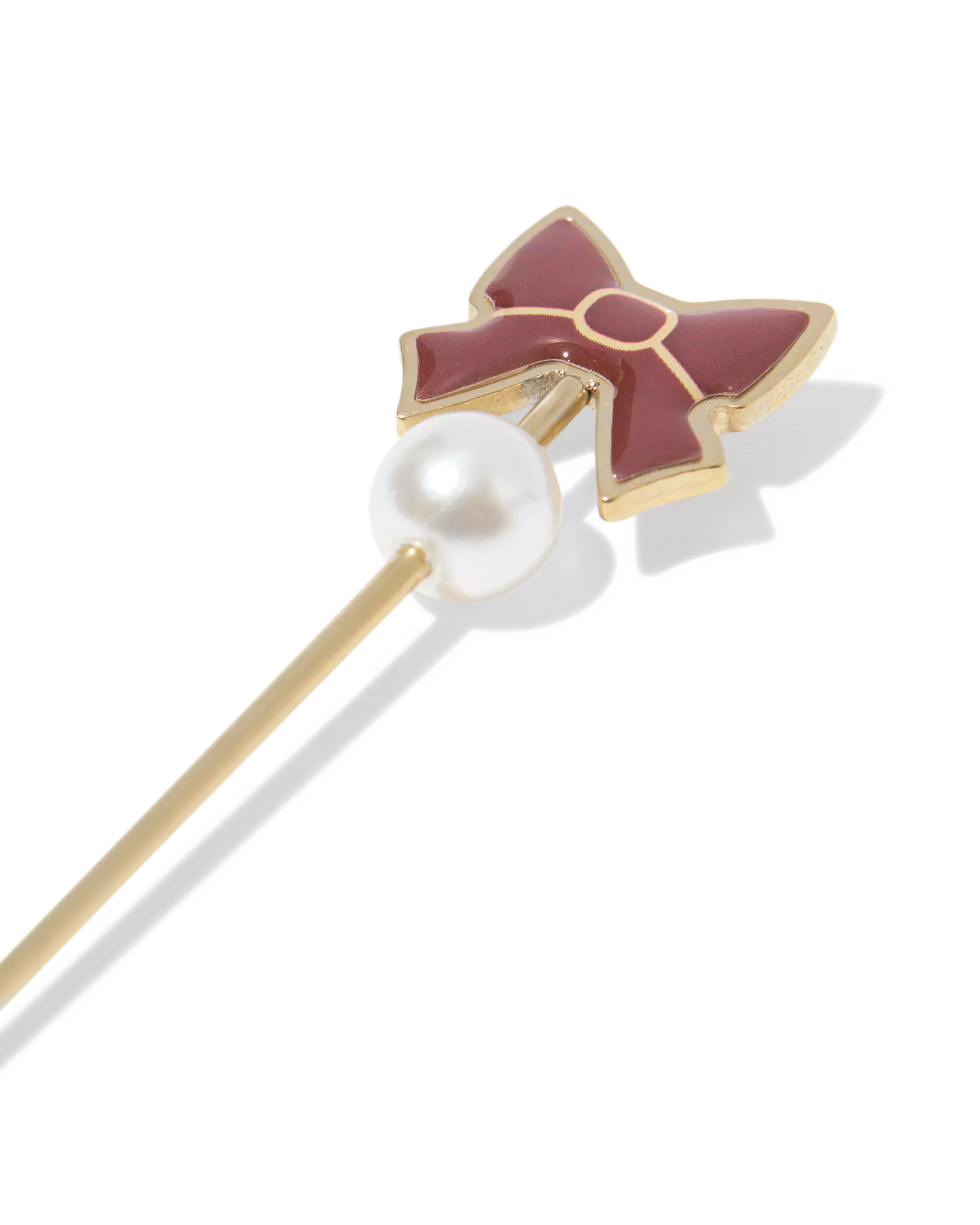 Spieße, 7 cm, Edelstahl, Schleife, Perle – 4 Stück