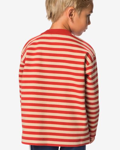 kinder T-shirt strepen rood rood - 30725447RED - HEMA