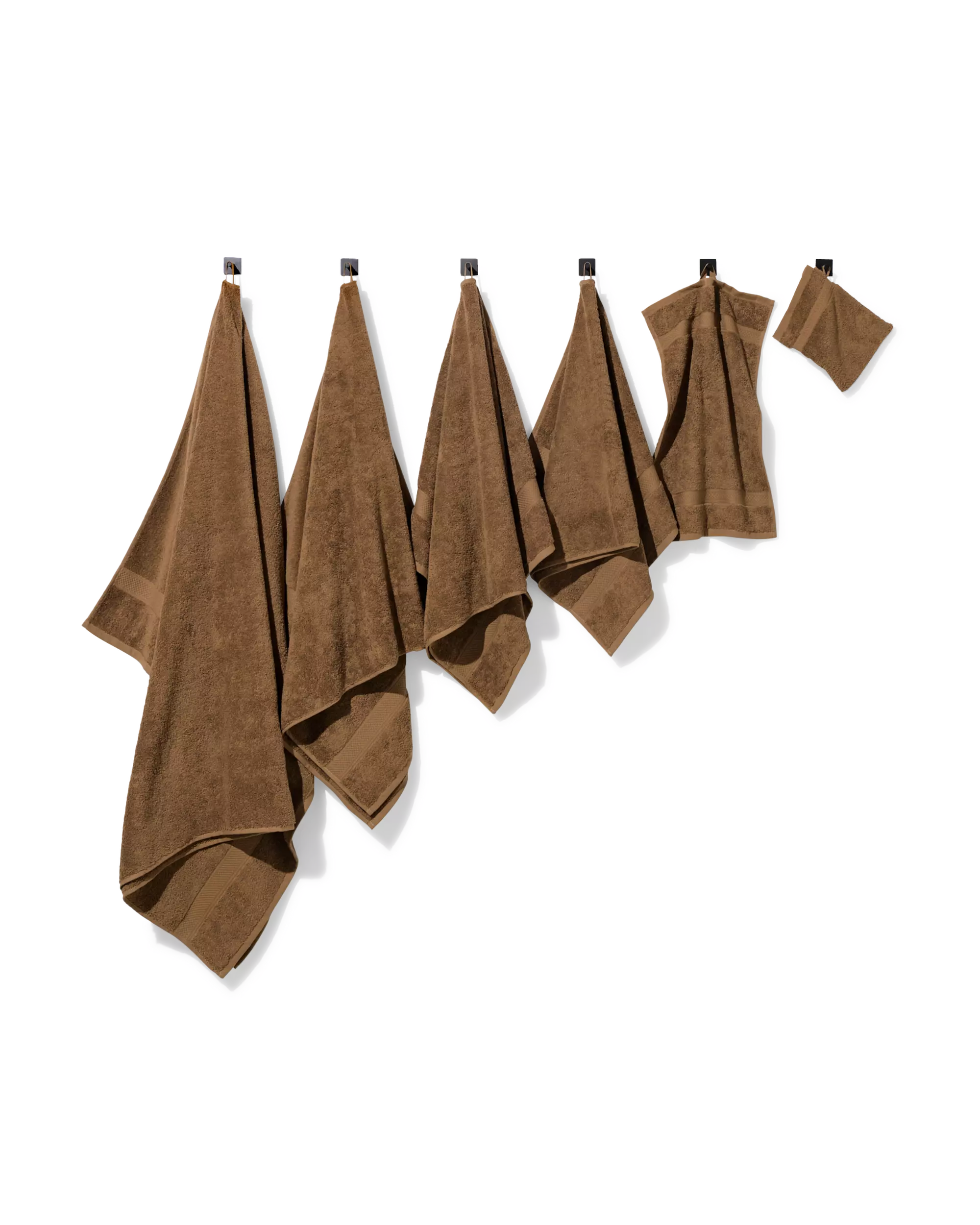gant de toilette 16x21 cm qualité épaisse marron moyen