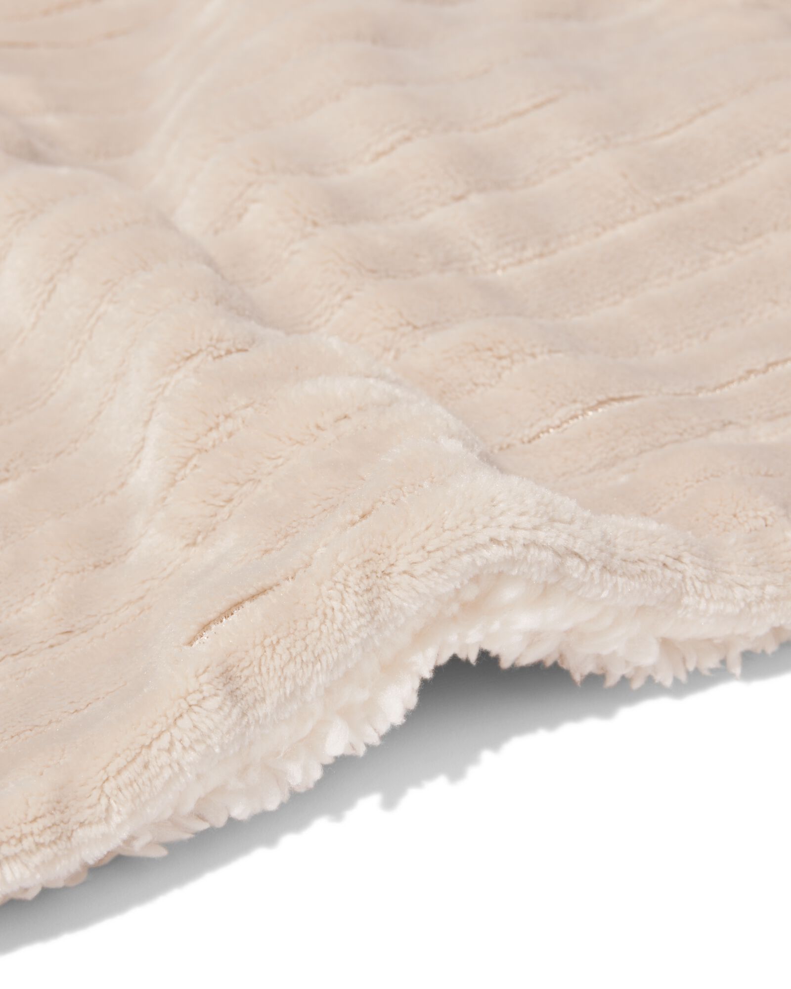 plaid 150x130cm sherpa beige - 7326228 - HEMA