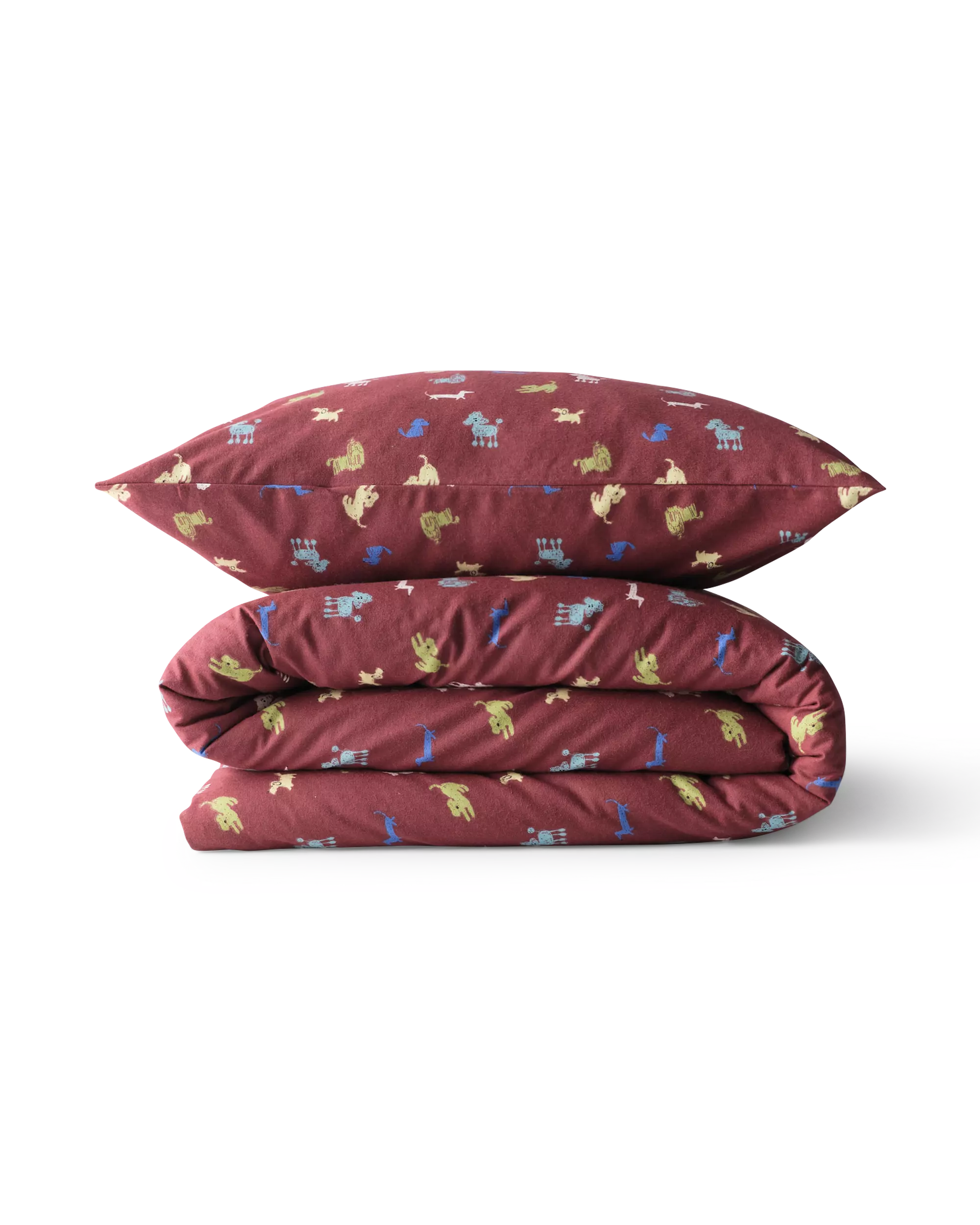 housse de couette enfant 140x200cm flanelle chiens