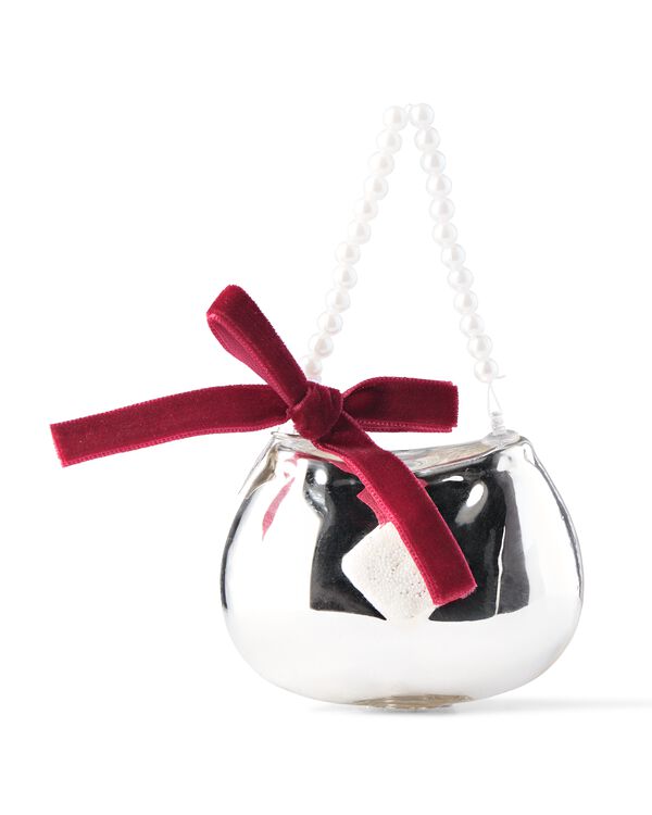 d&eacute;coration de No&euml;l &agrave; suspendre 7,5 cm verre petit sac &agrave; main - 25102086 - HEMA