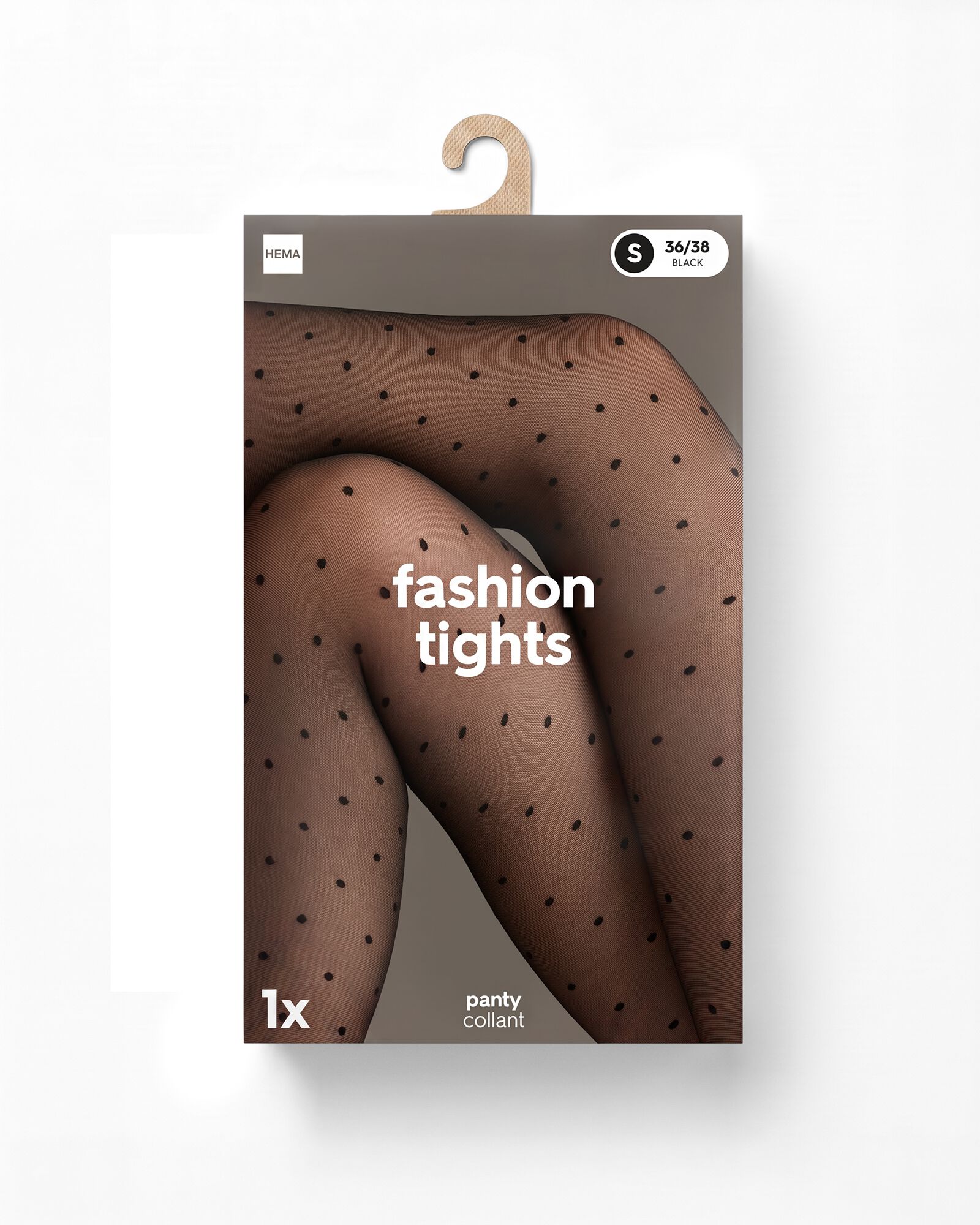 collants tendance &agrave; pois noir noir - 4042140BLACK - HEMA