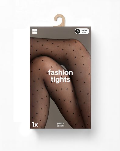 collants tendance &agrave; pois noir noir - 4042140BLACK - HEMA
