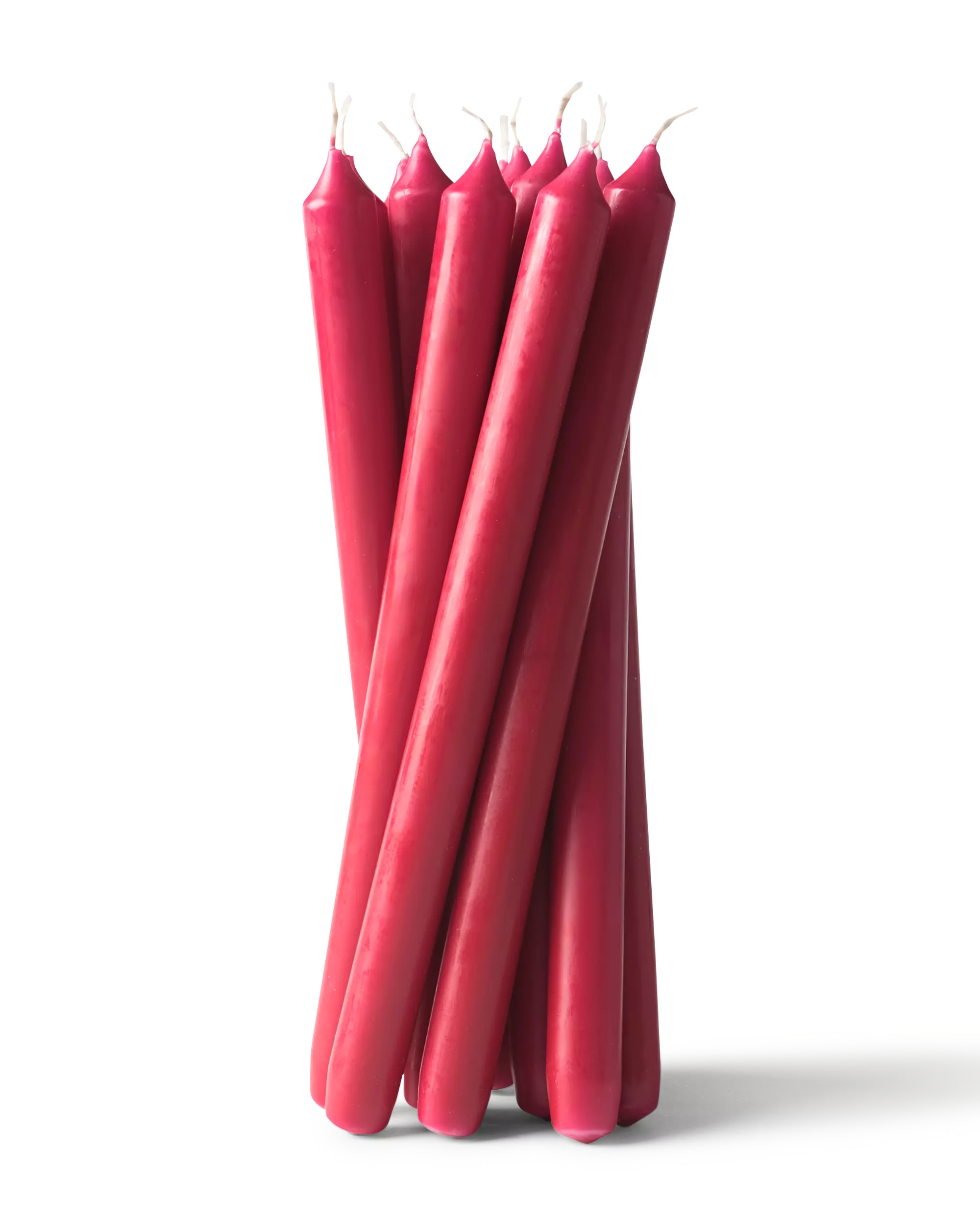 12 bougies longues Ø2.2x29 rouge foncé 
