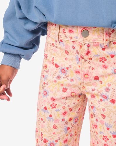 kinderbroek wijd bloemen roze roze - 30876822PINK - HEMA