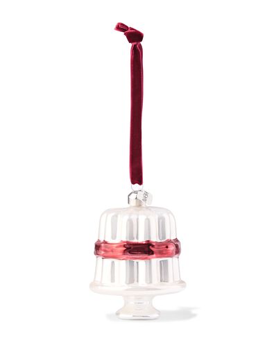 kersthanger 9cm glas taart - 25102085 - HEMA