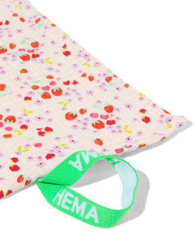 kinderstrandlaken 80x140cm mousseline bloemen - 5200266 - HEMA