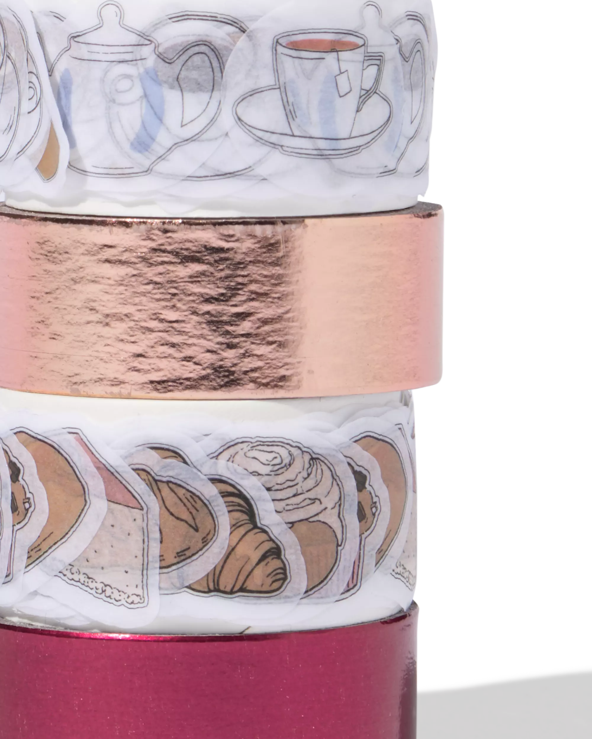 Washi Tape, 5 m × 1,5 cm – 4 Stück