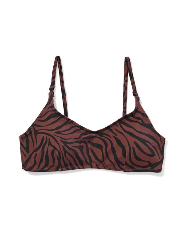 damesbikinitop zebra chocoladebruin chocoladebruin - 22360580CHOCOLATEBROWN - HEMA