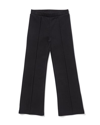 kinderlegging bootcut rib zwart zwart - 30872726BLACK - HEMA