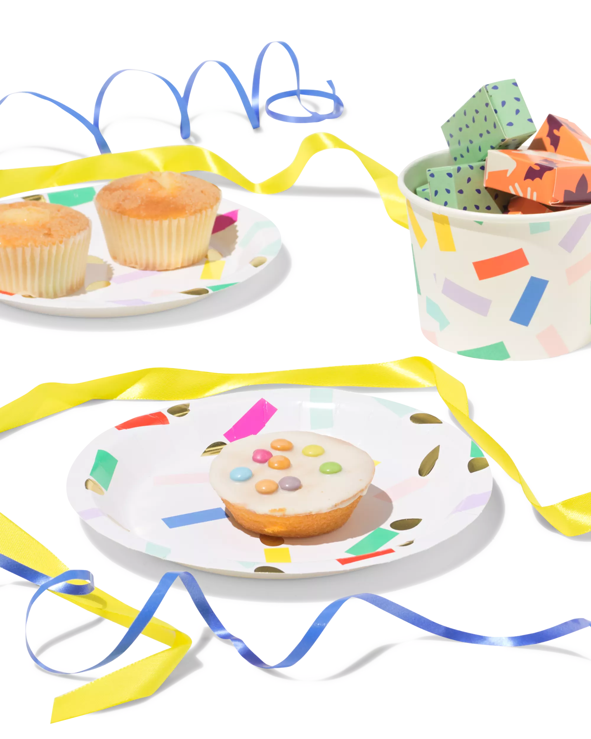 pots en carton  450ml confetti - 4 pièces