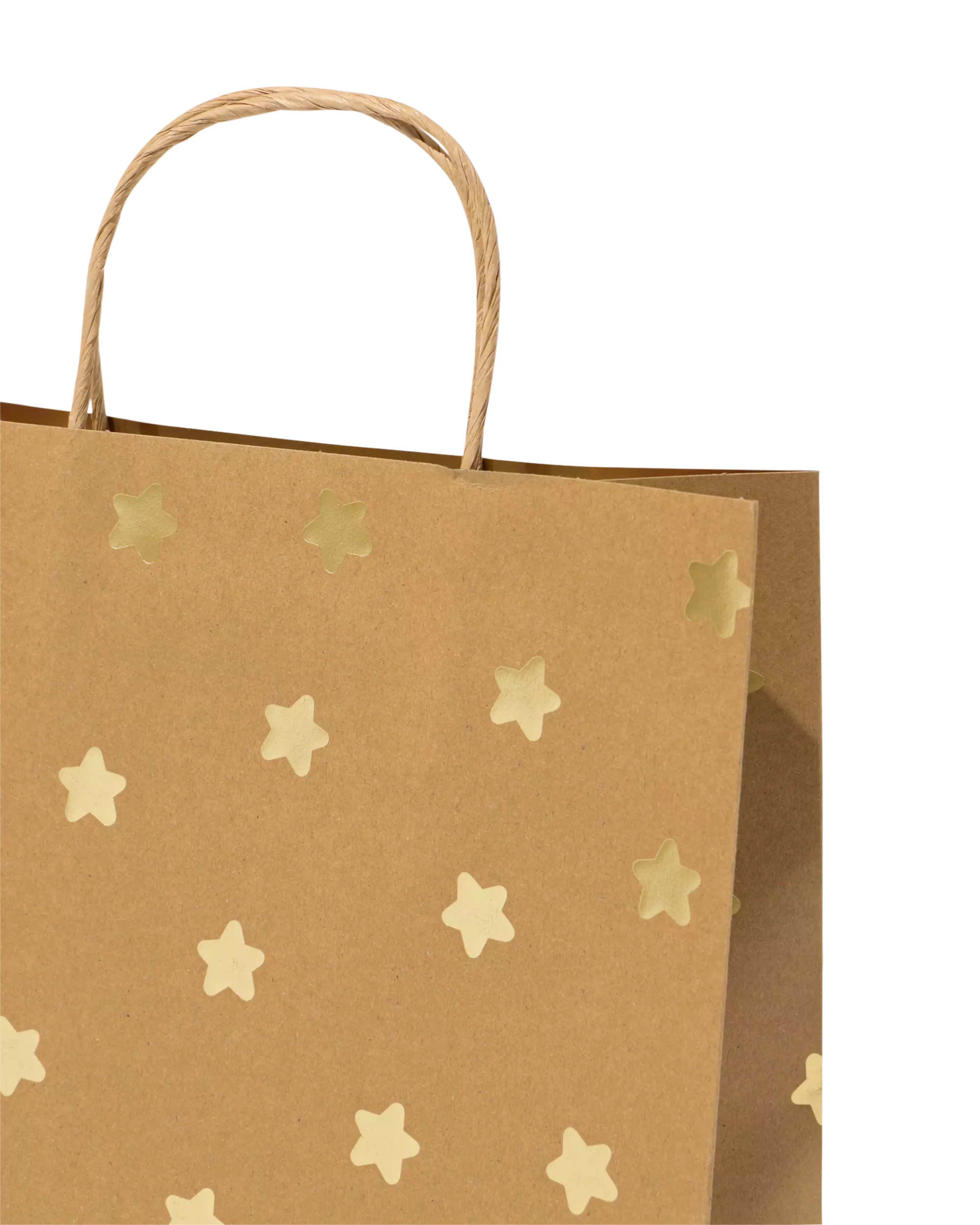 sac cadeau L 39 x 24 cm papier kraft à étoiles
