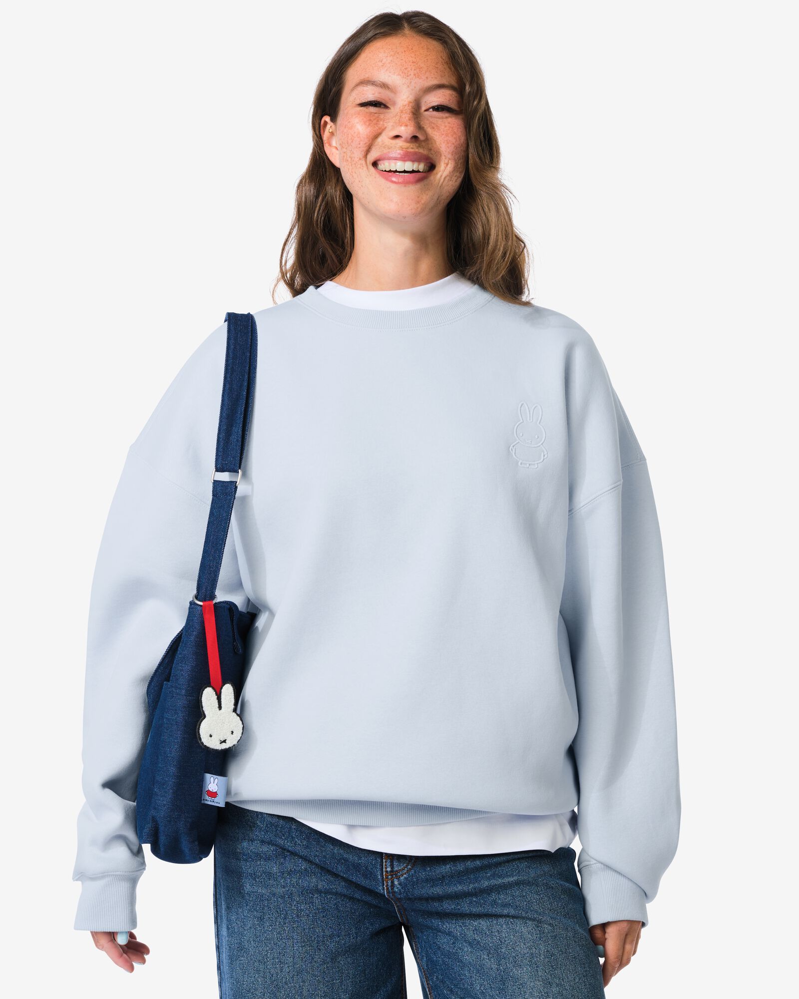 Miffy-Pullover f&uuml;r Erwachsene, Gr&ouml;&szlig;e L blau L - 14990189 - HEMA