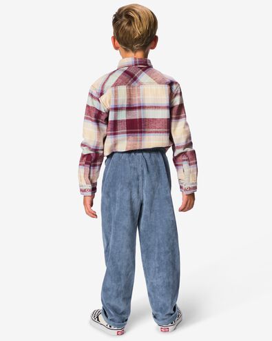 kinderbroek regular fit corduroy blauw blauw - 30727129BLUE - HEMA