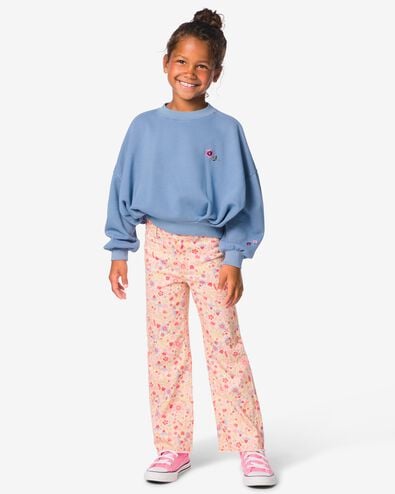kinderbroek wijd bloemen roze roze - 30876822PINK - HEMA